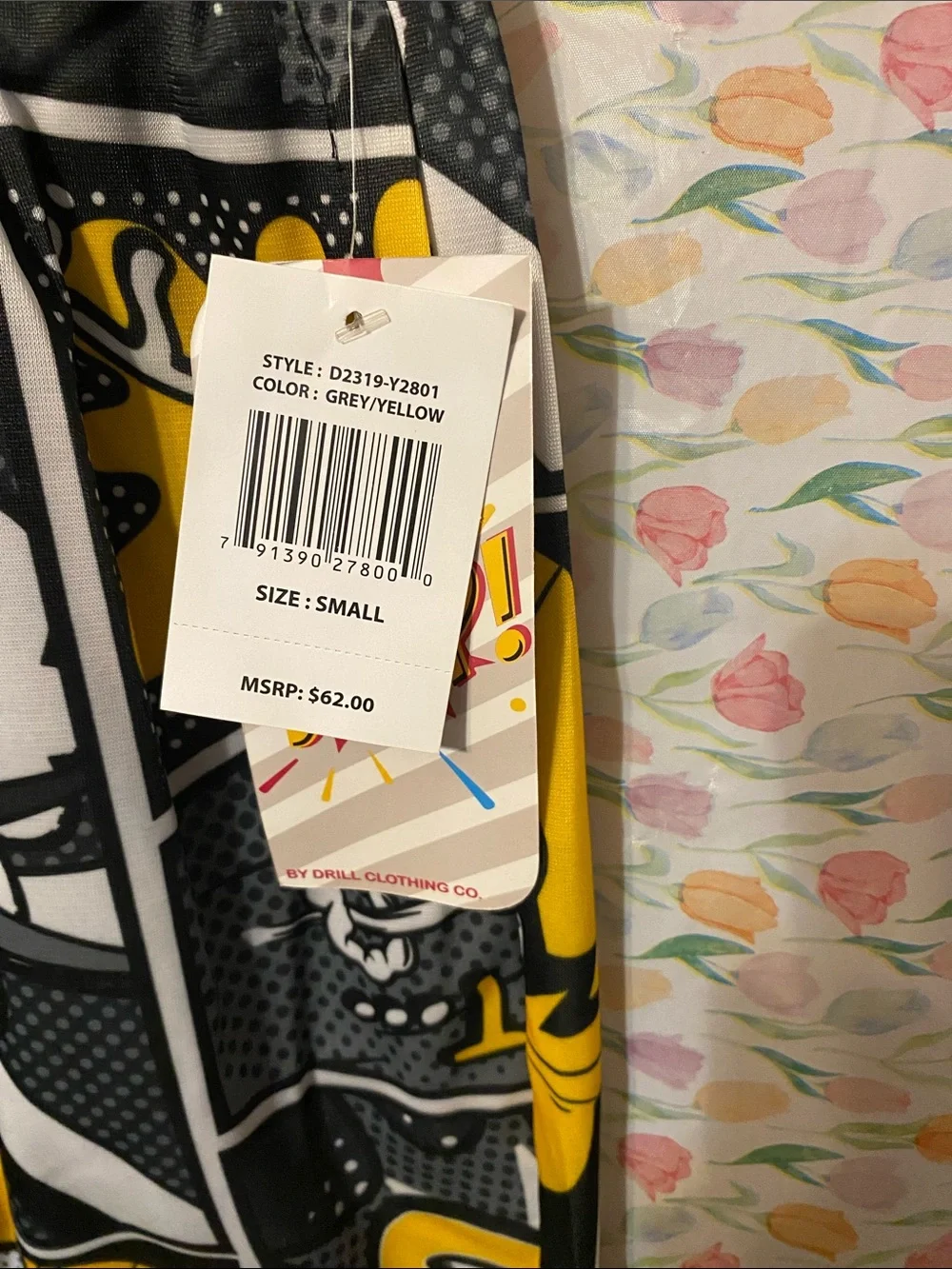 Snap Kids Black & Yellow Comic Print Joggers
